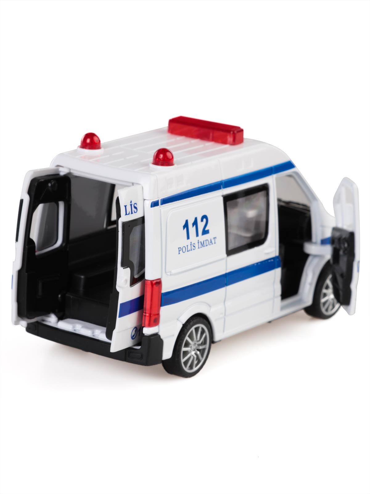Can Oyuncak Kutuda Sesli Çek Bırak Ambulans - Beyaz