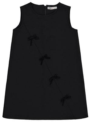 Civil Girls Fiyonklu 6-9 Yaş Elbise - Siyah