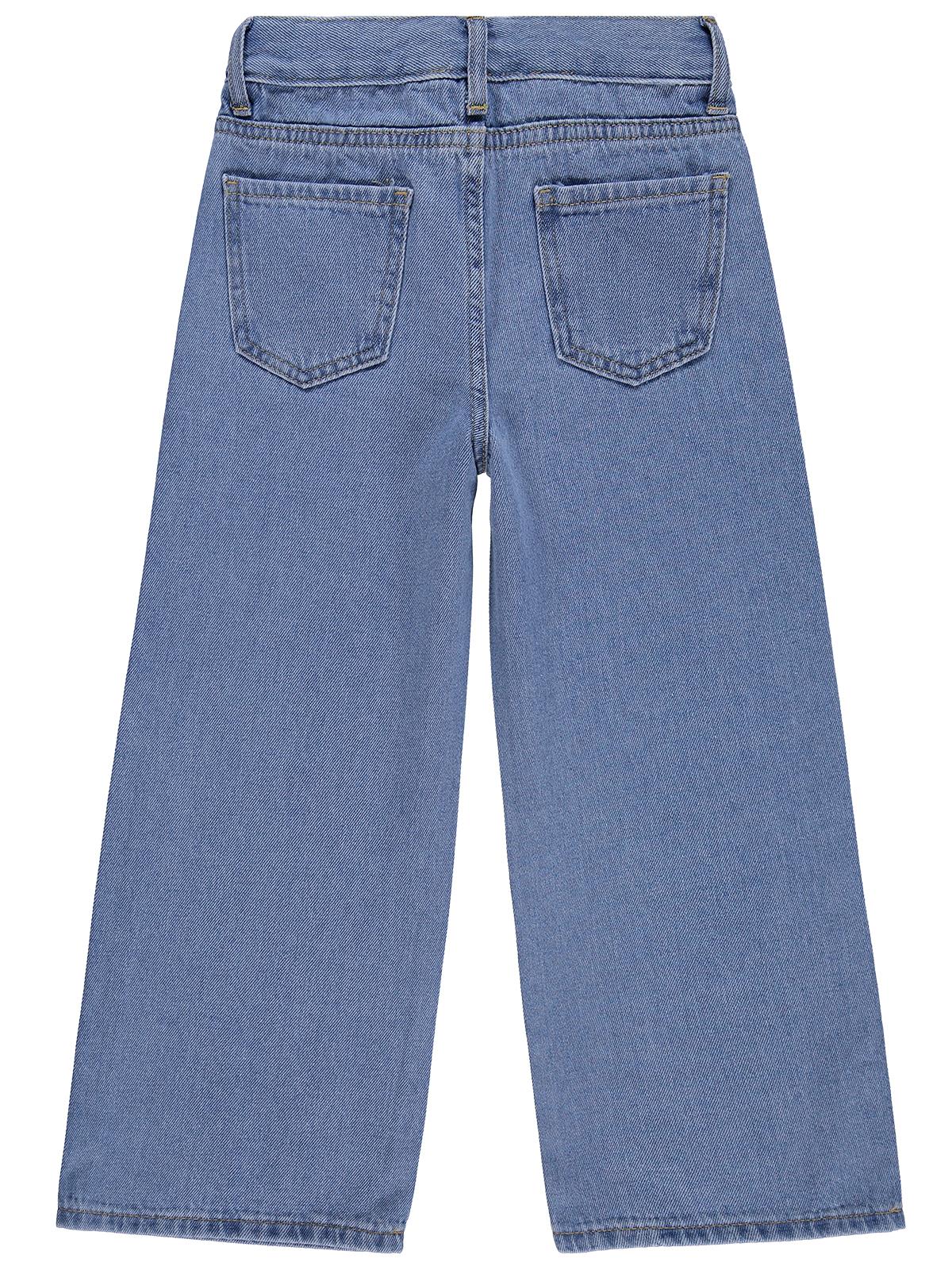 Civil Girls Çiçek Nakışlı 10-13 Yaş Pantolon Kot - Mavi