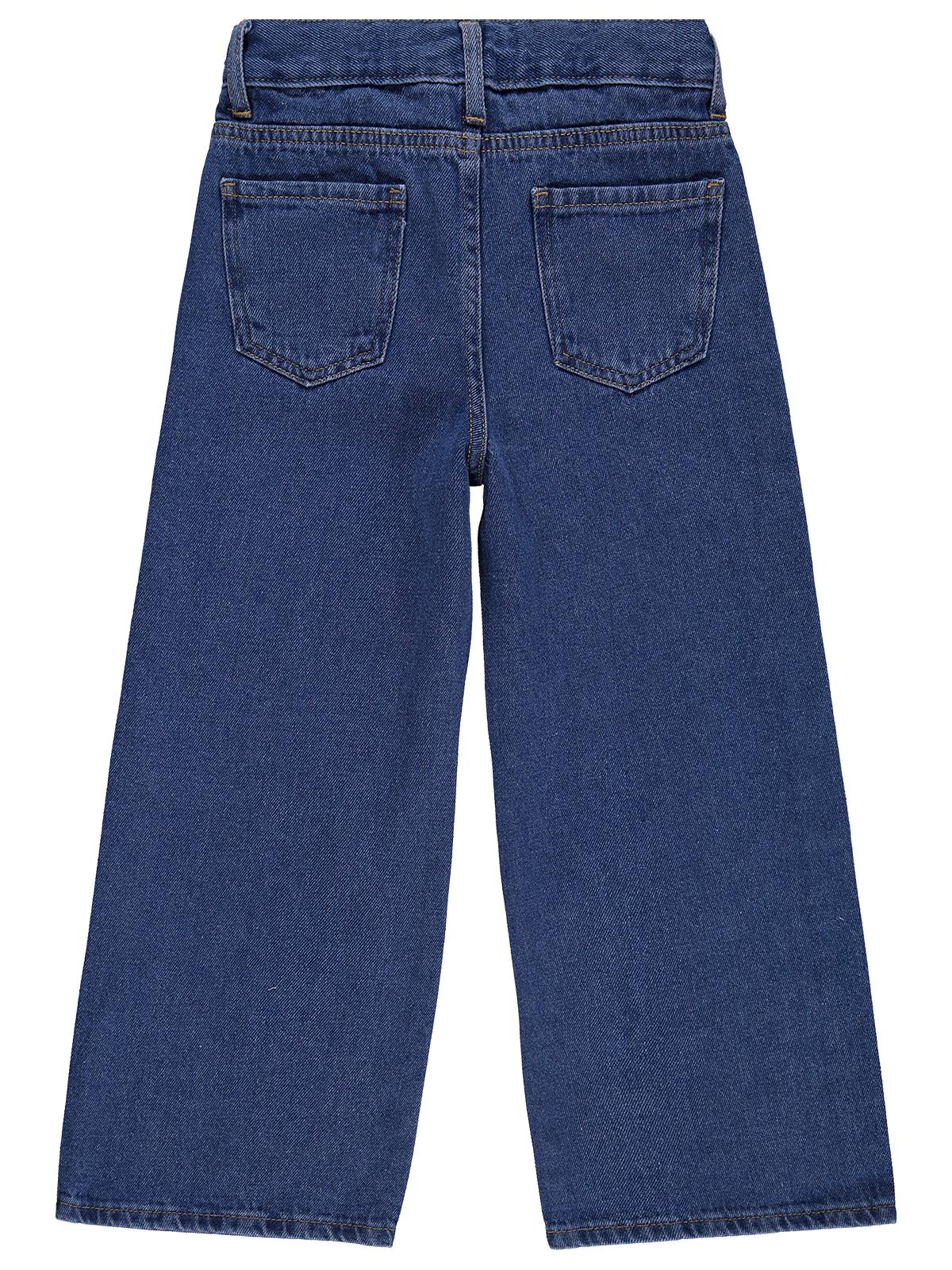 Civil Girls Çiçek Nakışlı 10-13 Yaş Pantolon Kot - Mavi