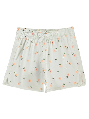Civil Girls Çıtır Çiçek Baskılı 6-9 Yaş Şort - Ekru