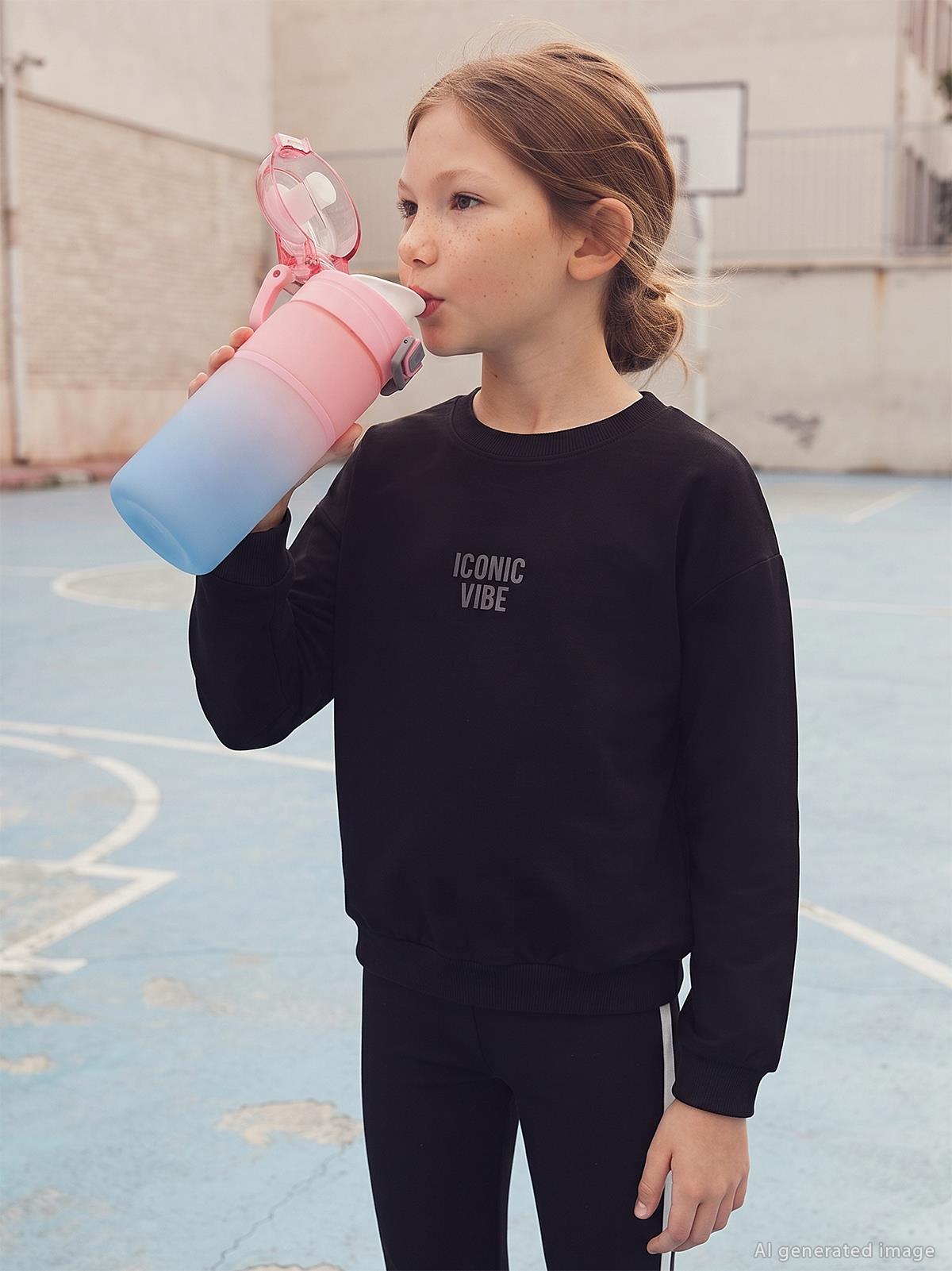 Civil Girls Basic 6-9 Yaş Sweatshirt - Siyah