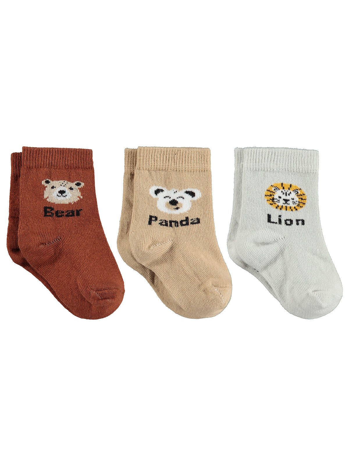 Civil Baby Panda 3'lü 6- Bebek Erkek Çorap Set