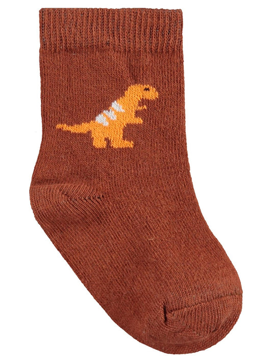 Civil Baby Dinosours 3'lü 6- Bebek Erkek Çorap Set