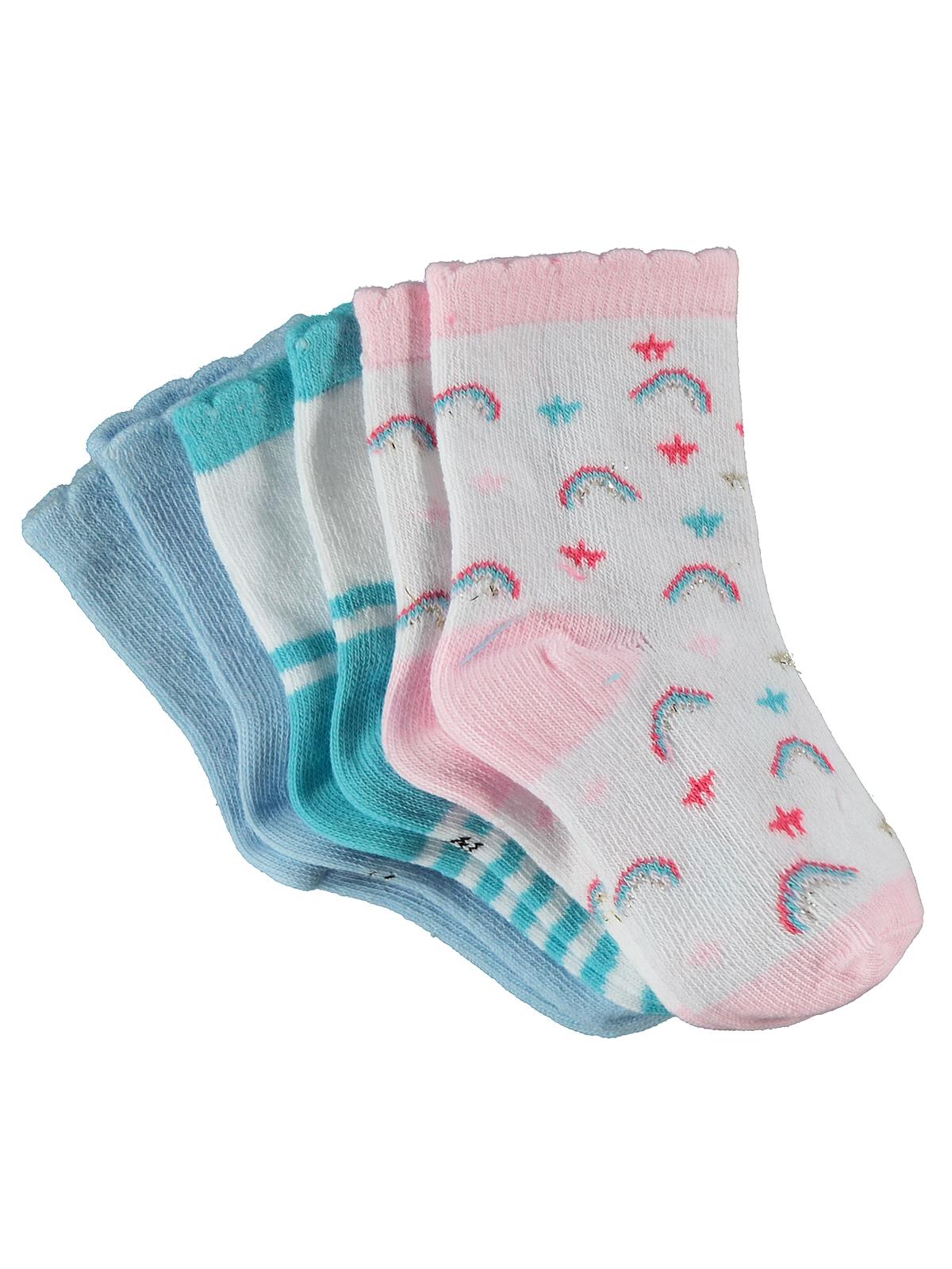 Civil Baby Unicorn 3'lü 6- Bebek Kız Çorap Set - Standart