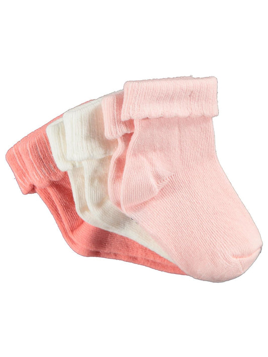 Civil Baby Kıvrık Basic 3'lü 6- Bebek Kız Çorap Set
