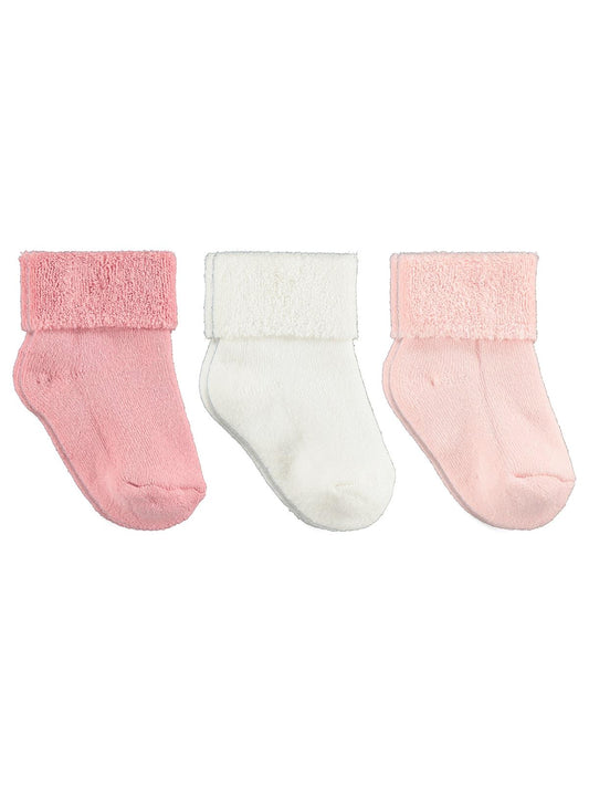 Civil Baby Basic Kıvrık Havlu 6-18 Ay 3'lü Bebek Kız Çorap Set