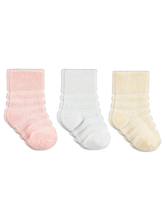 Civil Baby Çemberli Basic Havlu 6-18 Ay 3'lü Bebek Kız Çorap Set