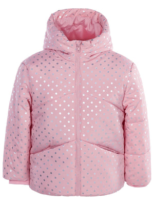 Civil Girls Puantiye Baskılı 6-9 Yaş Mont - Pembe