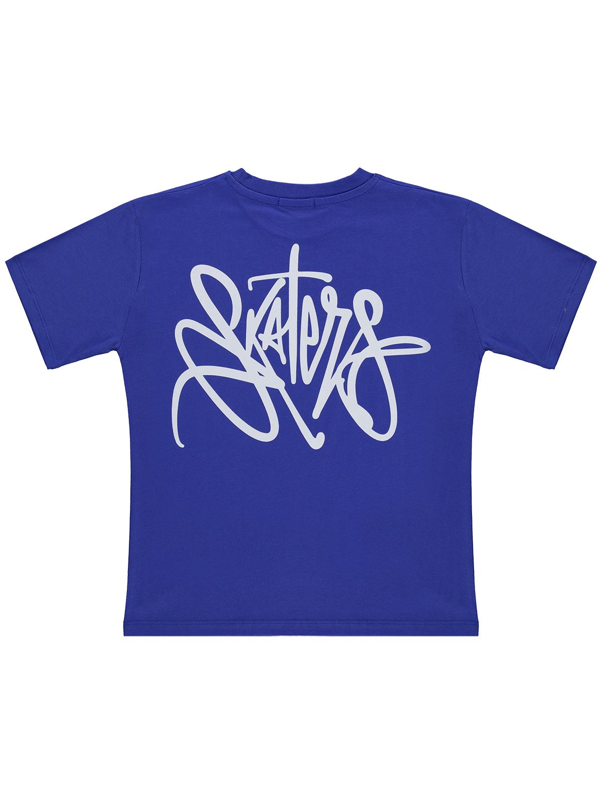 Civil Boys Skaters Baskılı 10-13 Yaş Tişört - Mavi