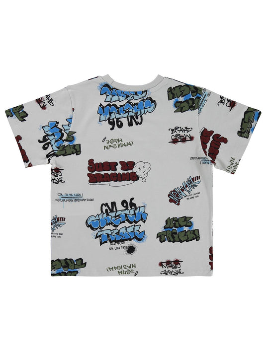 Civil Boys New York Baskılı 6-9 Yaş Tişört - Koyu Taş Rengi