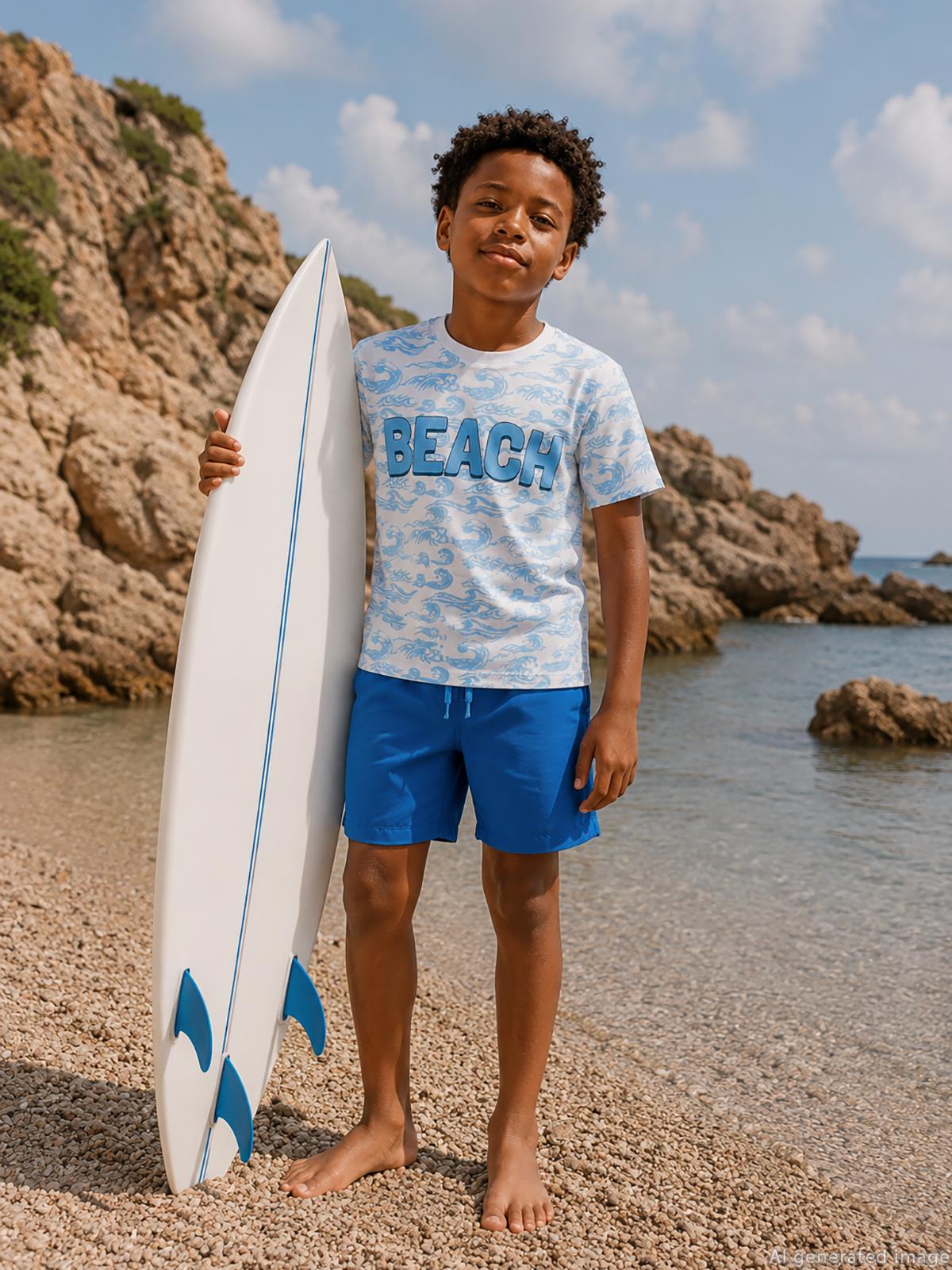 Civil Boys Basic 10-13 Yaş Deniz Şort - Mavi