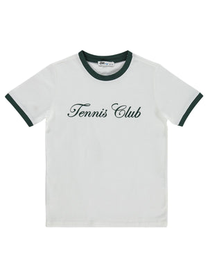 Civil Boys Tennis Club Baskılı 6-9 Yaş Tişört - Yeşil