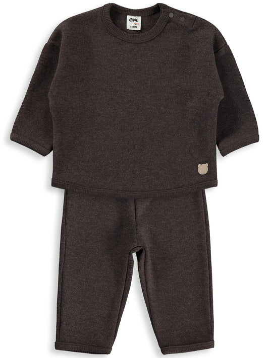 Civil Baby Basic 6-18 Ay Takım - Kahve