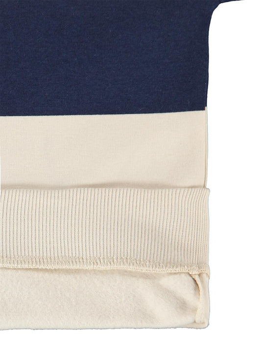 Civil Erkek Çocuk Kalın Çizgili Basic Sweatshirt | 2 İp Uzun Kol | Okul Kreş ve Günlük Kullanım - Lacivert