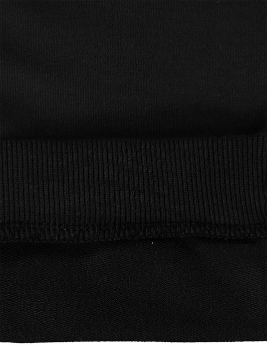 Civil Boys Erkek Çocuk Basic Sweatshirt | Fırçalı 2 İp Uzun Kol | Okul Kreş ve Günlük Kullanım - Siyah