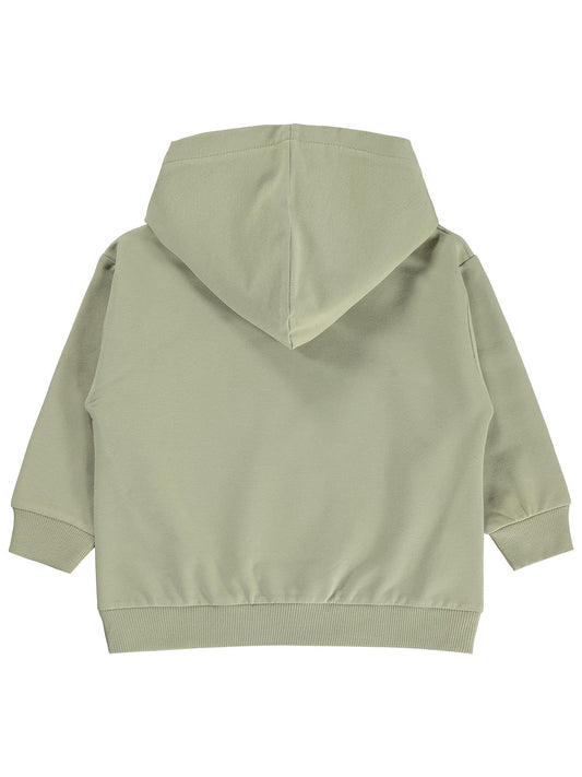 Civil Boys Erkek Çocuk Basic Kapşonlu Sweatshirt | Fırçalı 2 İp Uzun Kol | Okul Kreş ve Günlük Kullanım - Haki