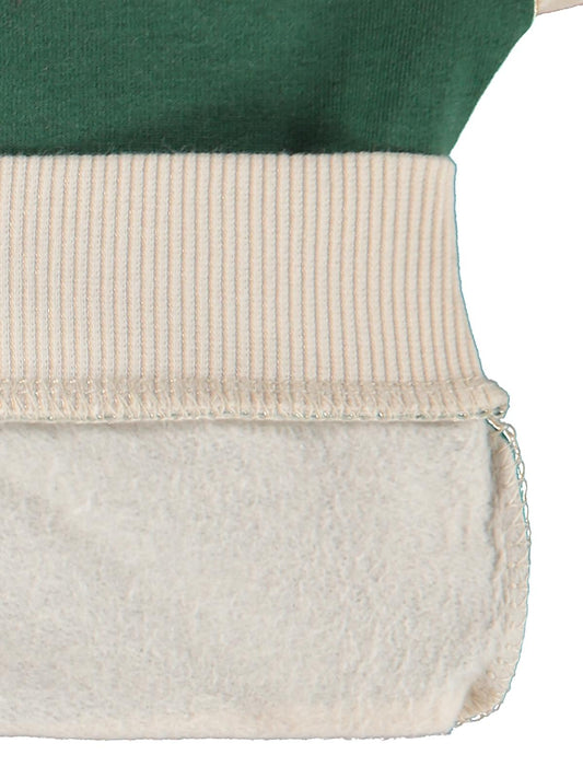 Civil Erkek Çocuk Kalın Çizgili Basic Sweatshirt | 2 İp Uzun Kol | Okul Kreş ve Günlük Kullanım - Yeşil