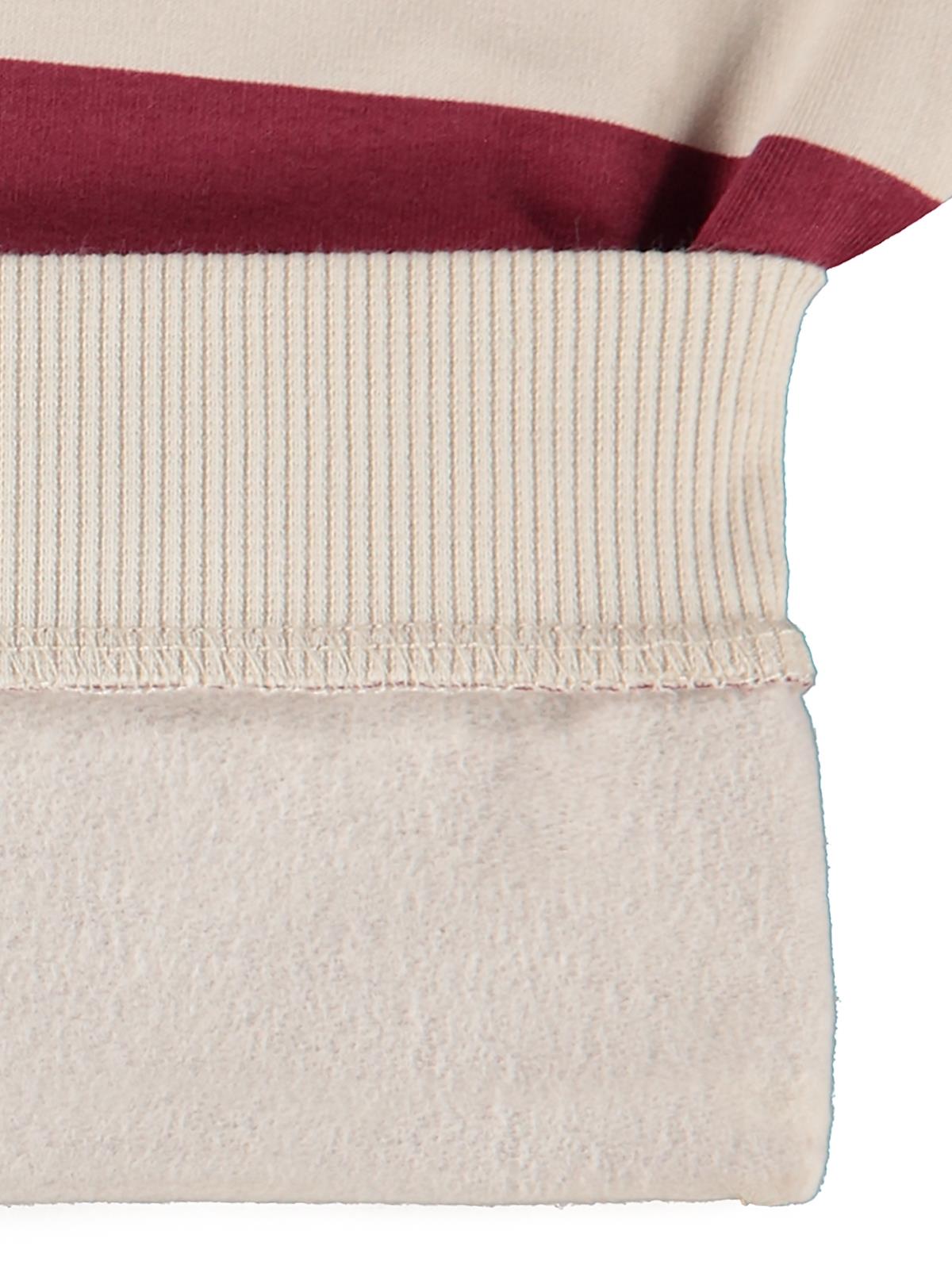 Civil Boys Kalın Çizgili Basic 2-5 Yaş Sweatshirt - Bordo