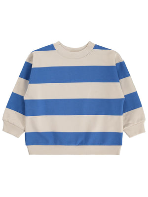 Civil Boys Kalın Çizgili Basic 2-5 Yaş Sweatshirt - Mavi