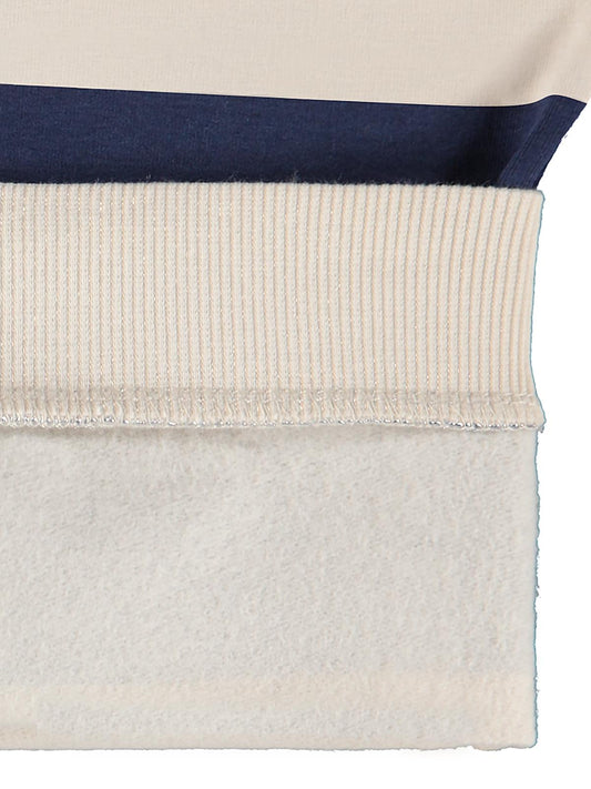 Civil Erkek Çocuk Kalın Çizgili Basic Sweatshirt | 2 İp Uzun Kol | Okul Kreş ve Günlük Kullanım - Lacivert