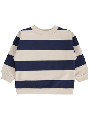 Civil Boys Kalın Çizgili Basic 2-5 Yaş Sweatshirt - Lacivert