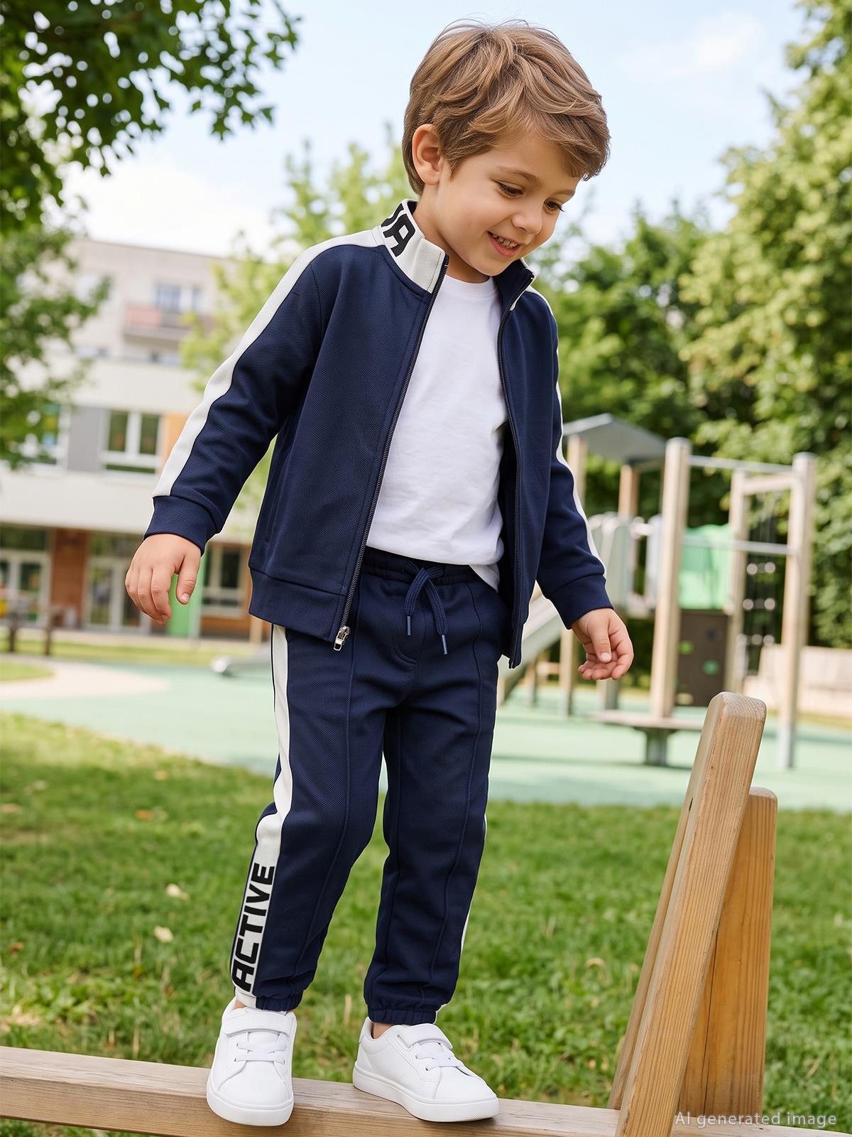 Civil Boys Erkek Çocuk Pike Active Eşofman Altı | Pike | Okul Kreş ve Günlük Kullanım - Lacivert