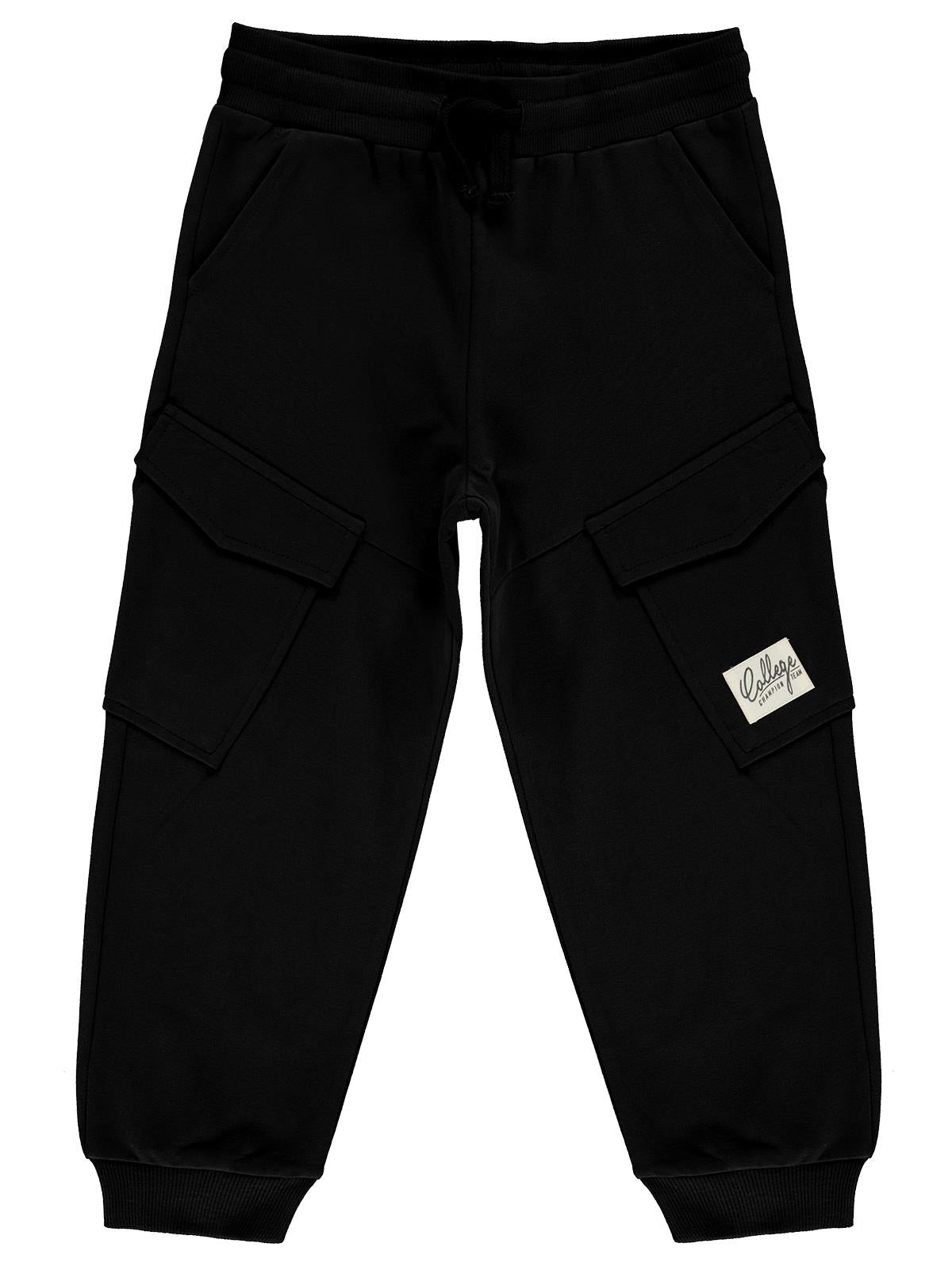 Civil Boys Basic Kargo Cepli 6-9 Yaş Eşofman Altı - Siyah