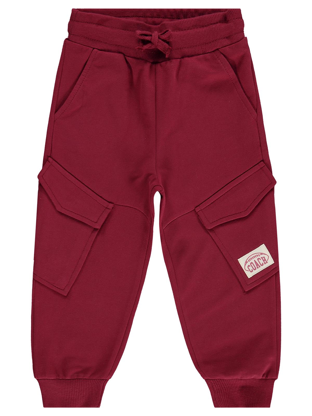 Civil Boys Basic Kargo Cepli 2-5 Yaş Eşofman Altı - Bordo