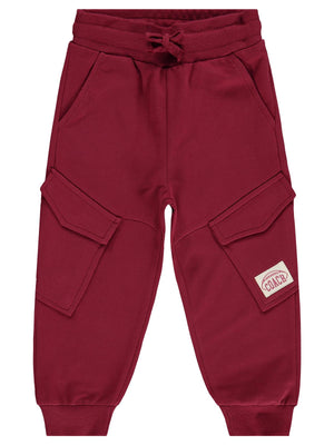 Civil Boys Basic Kargo Cepli 2-5 Yaş Eşofman Altı - Bordo