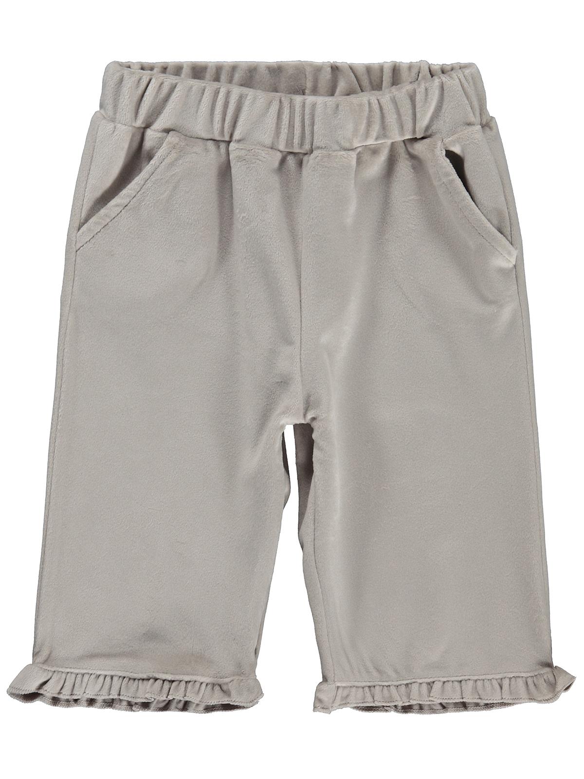 Civil Baby Fransız Kadife Fırfırlı 6-18 Ay Eşofman Altı - Bej