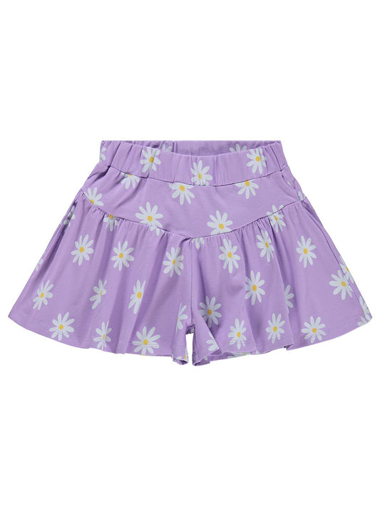 Civil Girls Papatya Desenli 6-9 Yaş Etek - Lila