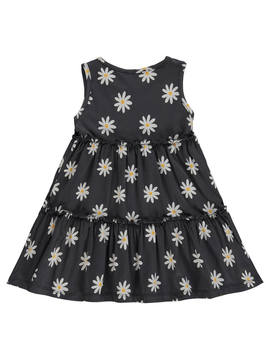 Civil Girls Papatya Desenli 2-5 Yaş Elbise - Gri