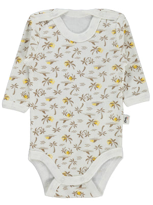 Civil Baby Palmiye Empirme 1-36 Ay Çıtçıtlı Badi - Ekru