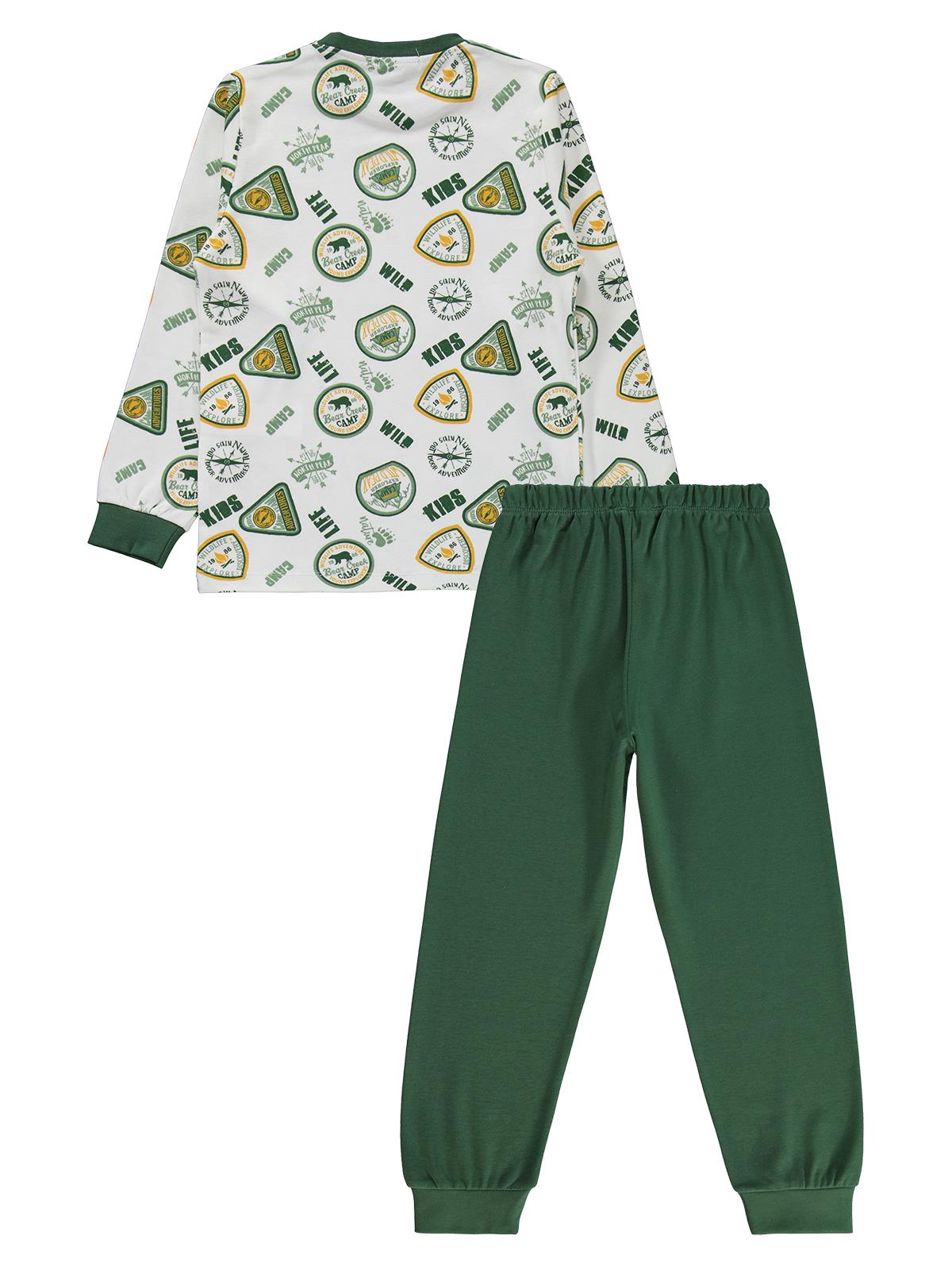 Civil Boys Kids Armalar Baskılı 10-13 Yaş Pijama Takımı - Yeşil