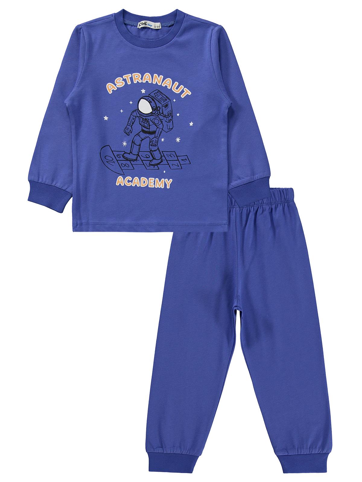Civil Boys Astronot Baskılı 2-5 Yaş Pijama Takımı - Turuncu