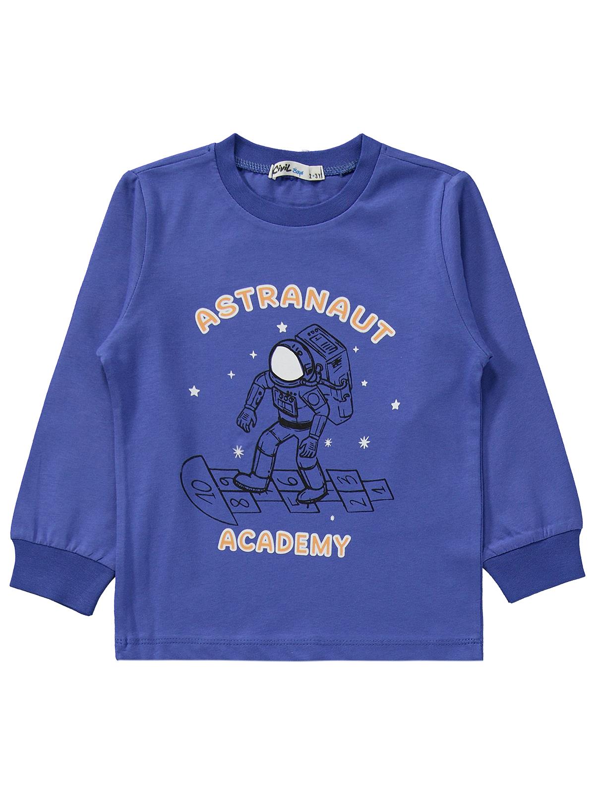 Civil Boys Astronot Baskılı 2-5 Yaş Pijama Takımı - Turuncu