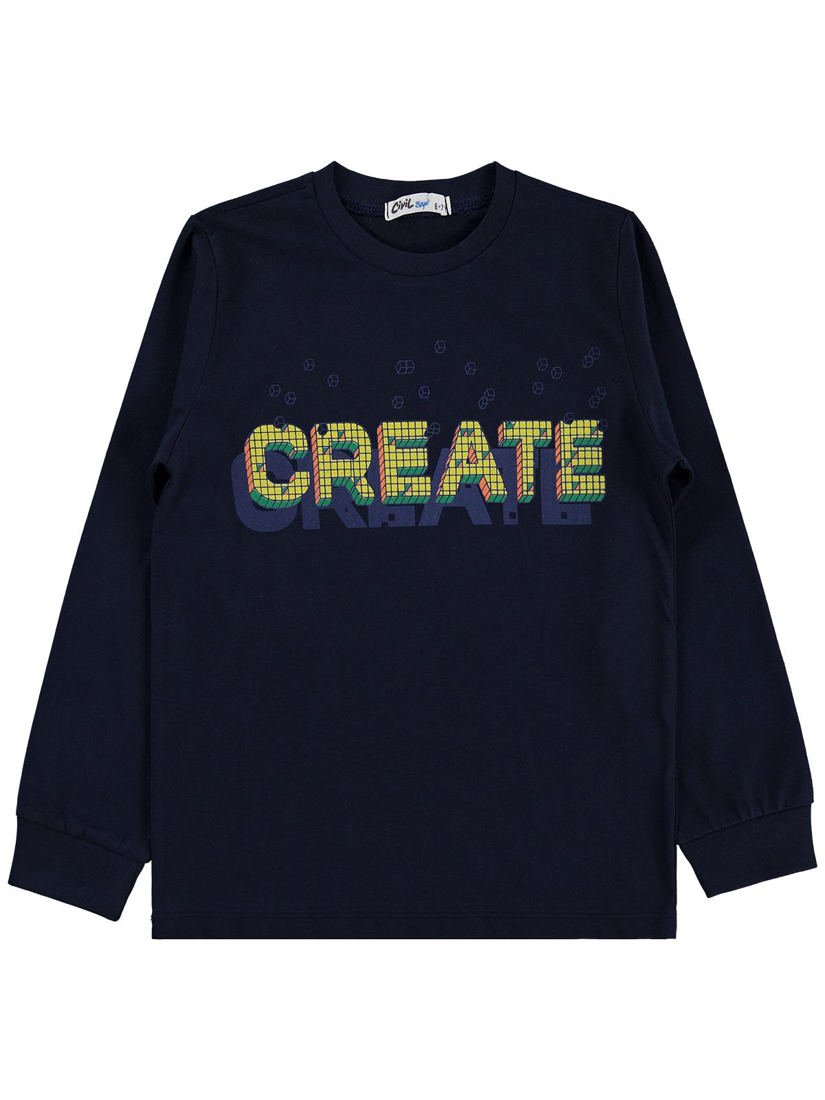 Civil Boys Create Baskılı 6-9 Yaş Pijama Takımı - Lacivert