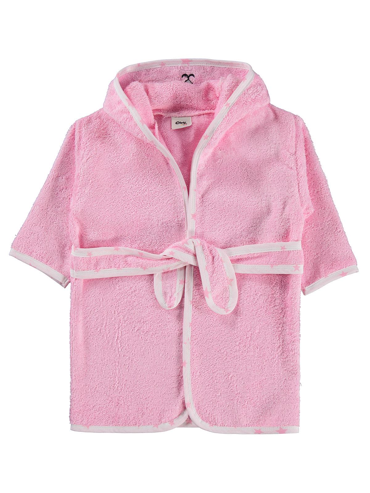Civil Baby Tavşan Nakışlı Bornoz - Pembe