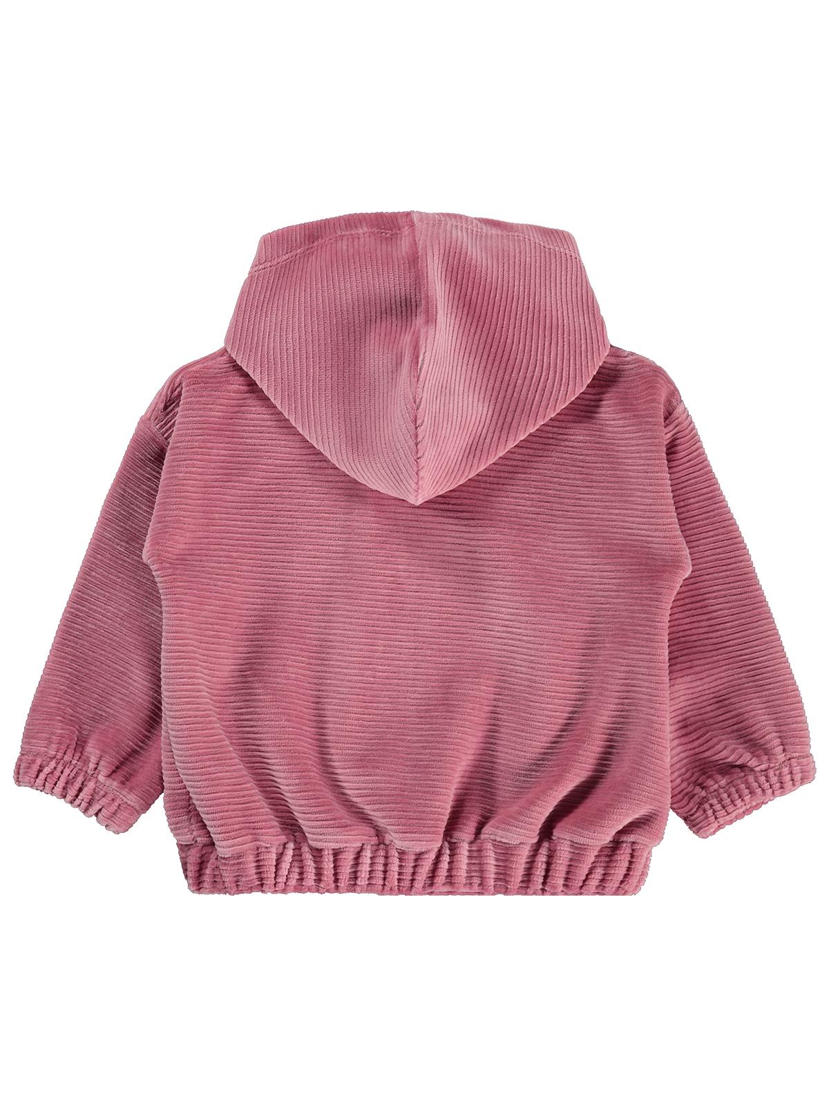 Civil Baby Tavşan Nakış Çizgi Dokulu 6-18 Ay Hırka - Pembe