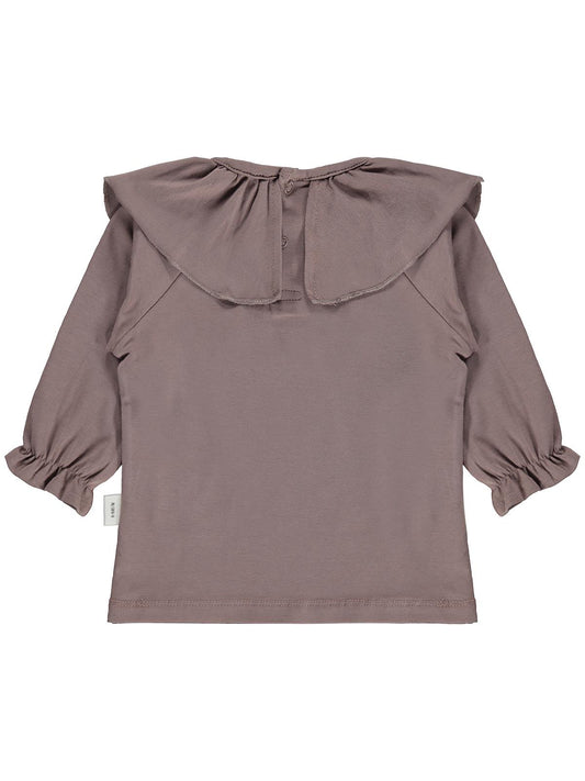 Civil Baby Tavşan Baskılı Kolu Büzgülü 6-18 Ay Sweatshirt - Kahverengi