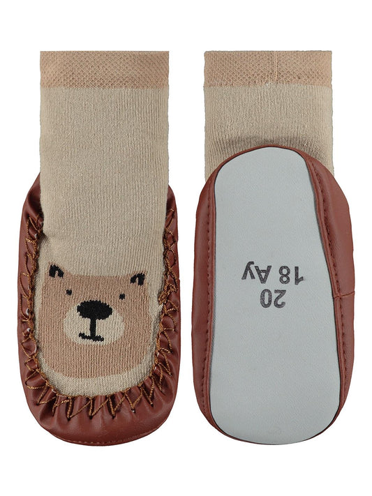 Civil Baby Bear Bebek Erkek Havlu Çarık Çorap 12-36 Ay