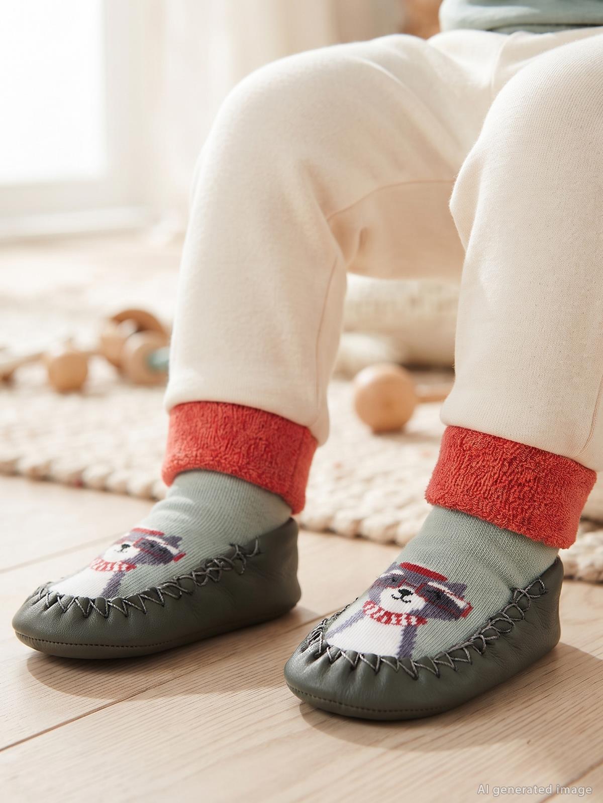 Civil Baby Rakun Bebek Erkek Havlu Çarık Çorap 12-36 Ay