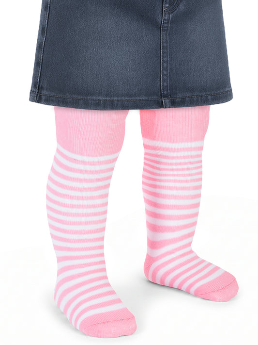 Civil Baby Çizgili 6- Bebek Kız Külotlu Çorap - Pembe