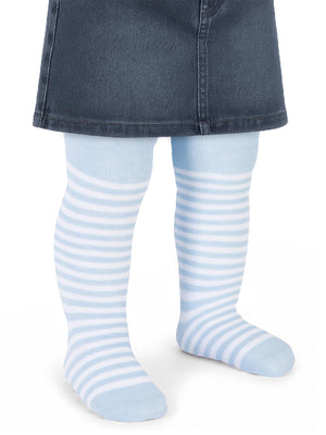 Civil Baby Çizgili 6-18 Ay Bebek Kız Külotlu Çorap - Mavi