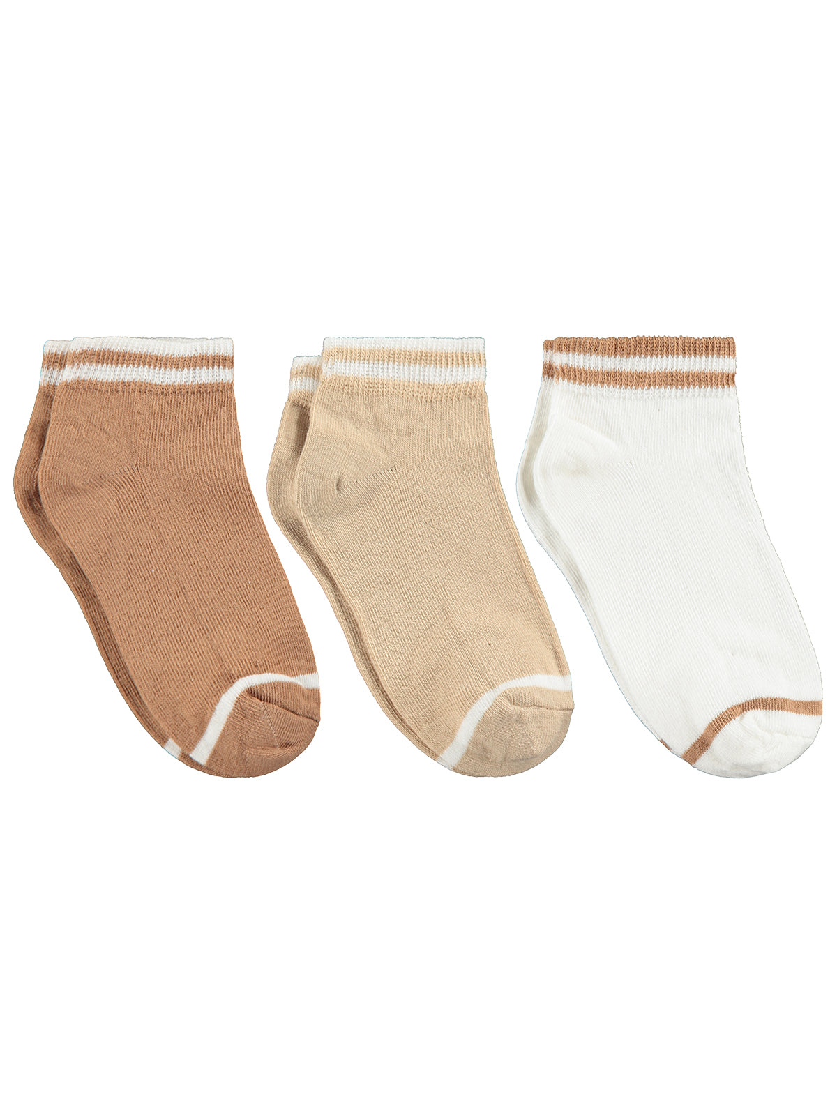Civil Boys Basic Natural 3'lü 2-12 Yaş Erkek Çocuk Patik Çorap
