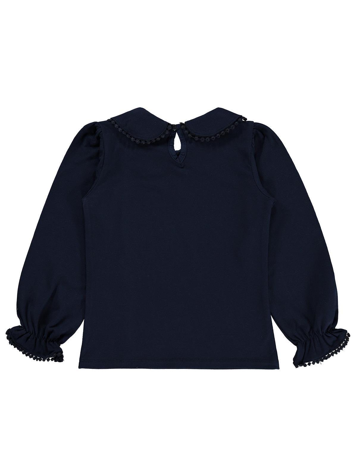 Civil Girls Dantel Şeritli 6-9 Yaş Sweatshirt - Lacivert