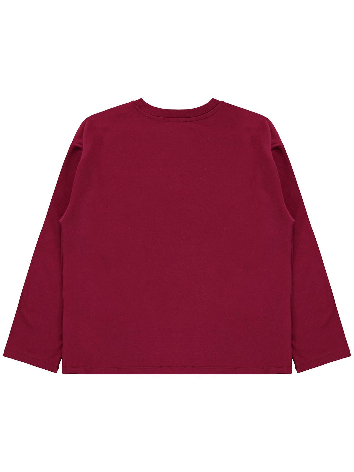 Civil Girls Trust Baskılı 10-13 Yaş Sweatshirt - Bordo