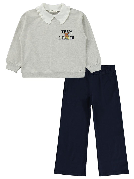 Civil Girls Team Leader 6-9 Yaş Eşofman Takımı - Ekru
