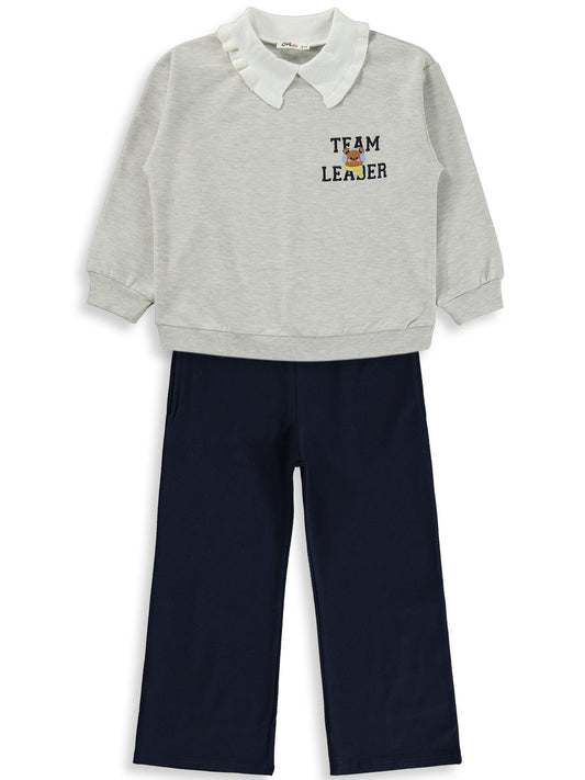 Civil Girls Team Leader 6-9 Yaş Eşofman Takımı - Ekru